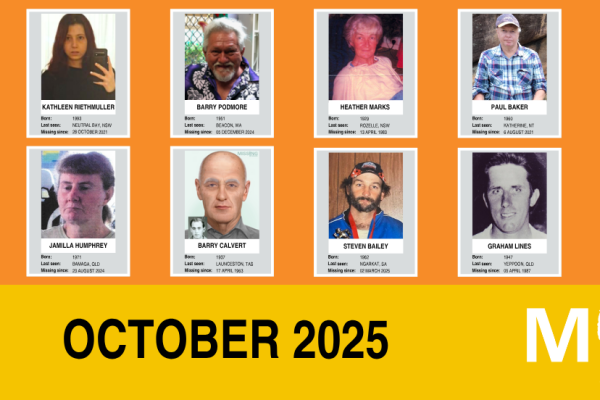 October 2025 Missing Persons Poster