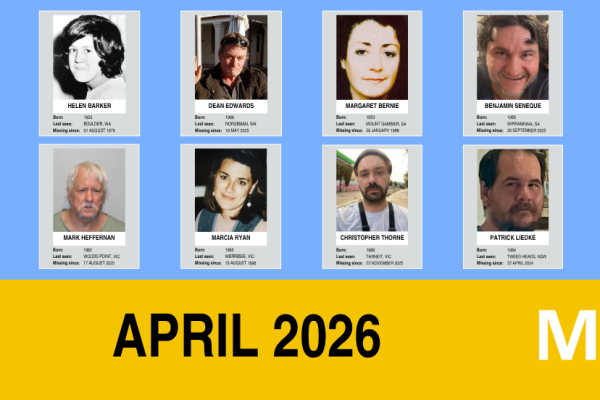 April 2026 Missing Persons Poster