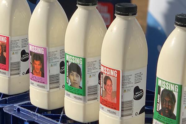 Canberra Milk bottles with missing persons profiles